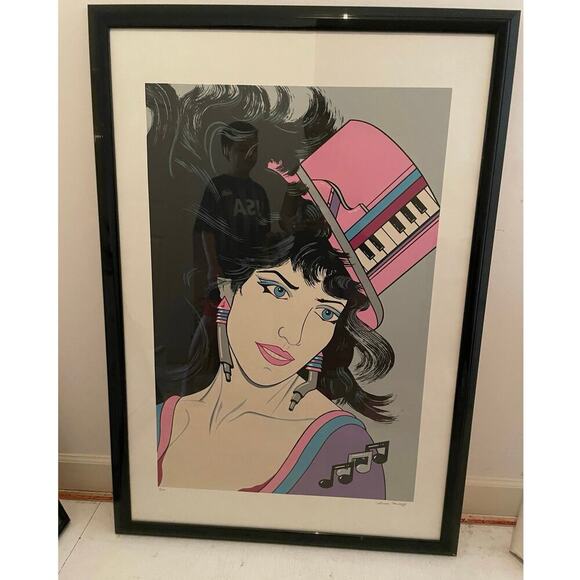 PATRICK NAGEL 1980 ART WORK FRAMED DENISE 7/200 33’by 47’ SIGNED COLLECTIBLE - Picture 3 of 9
